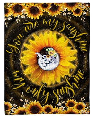 Fleece Blanket Giving Mom You Are My Sunshine