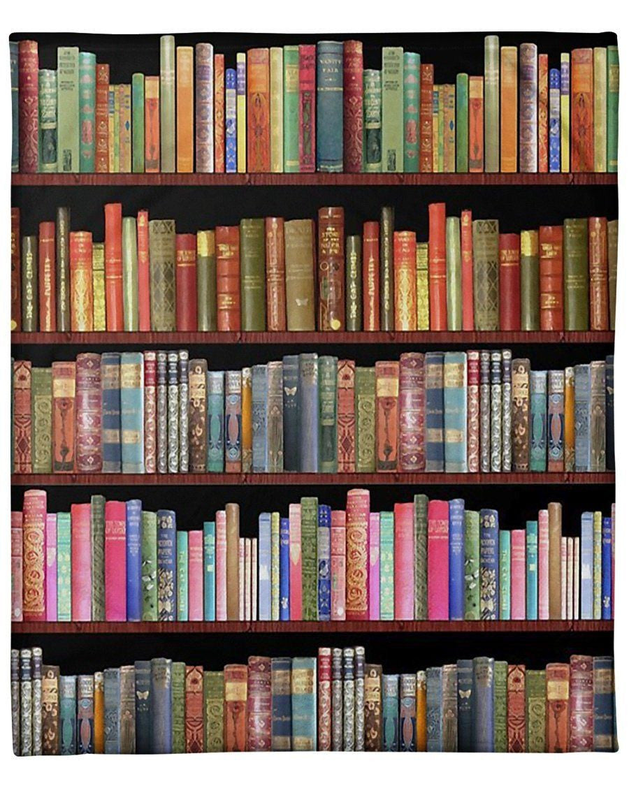 Blanket Books In The Bookshelf Great Gift For Books Lovers Fleece Blanket