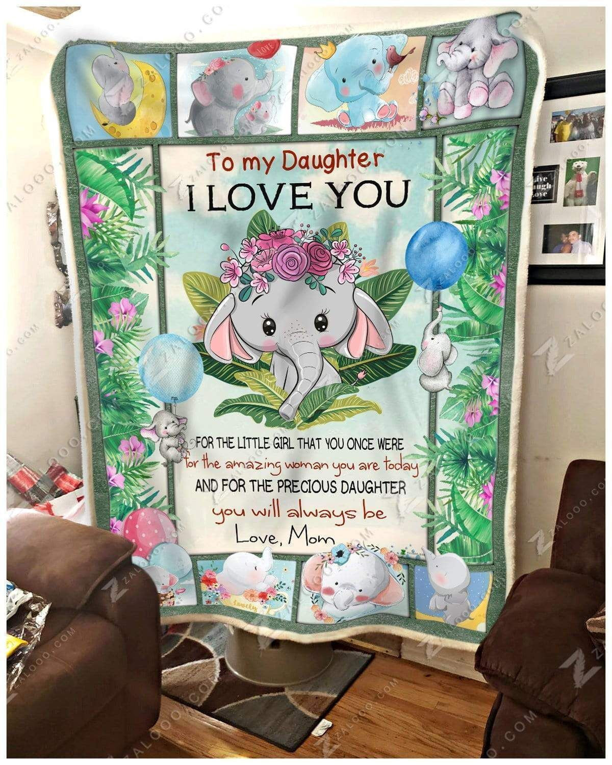 Elephant Blanket Gift For Daughter You Will Always Be