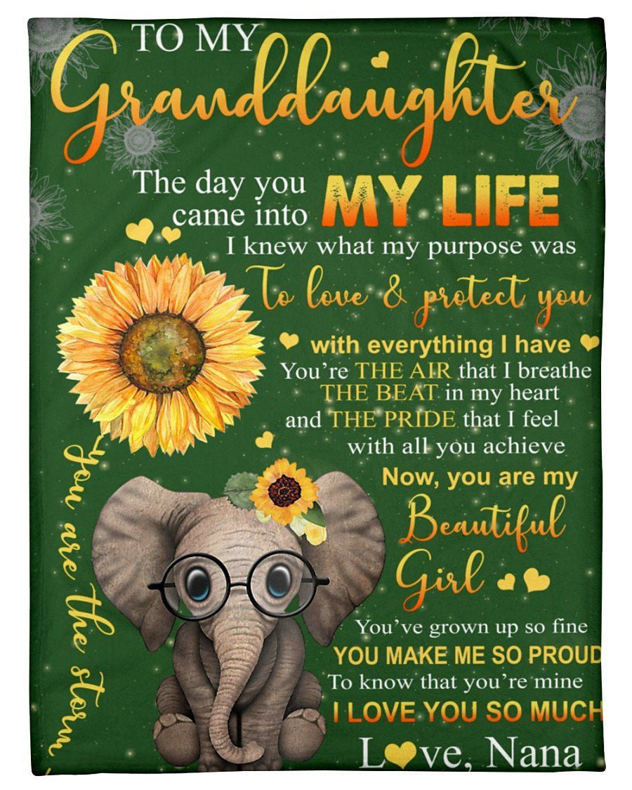 I Love You So Much Quote Gift For Granddaughter From Nana Fleece Blanket
