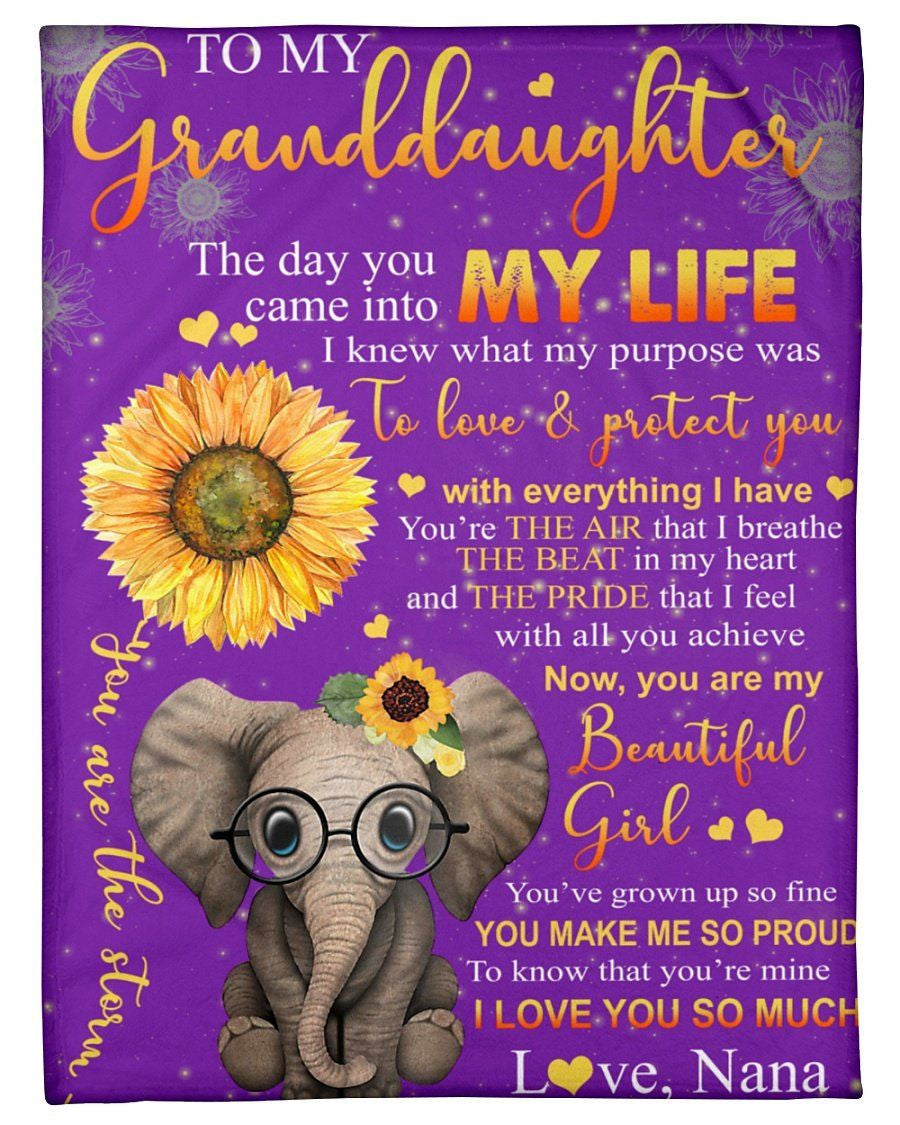 I Love You So Much Quote Gift For Granddaughter From Nana Fleece Blanket