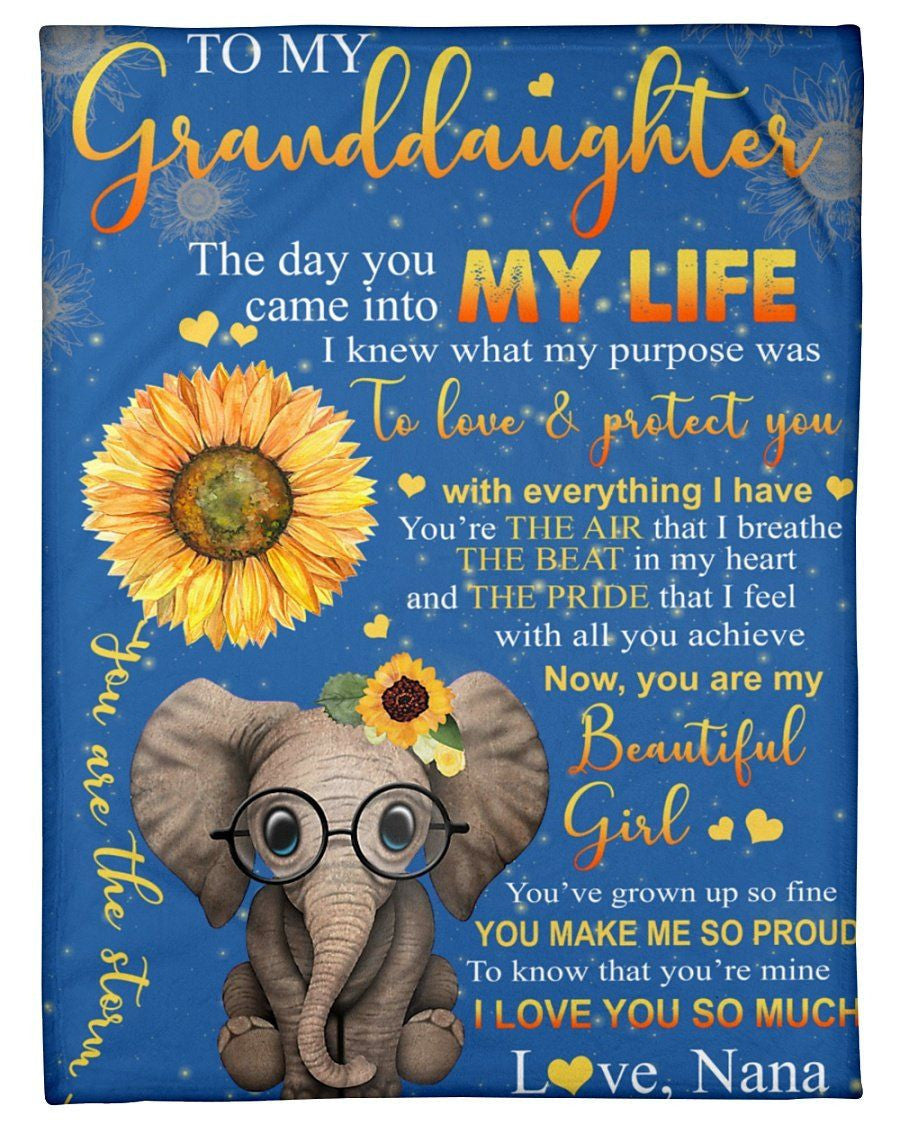 I Love You So Much Quote Gift For Granddaughter From Nana Fleece Blanket