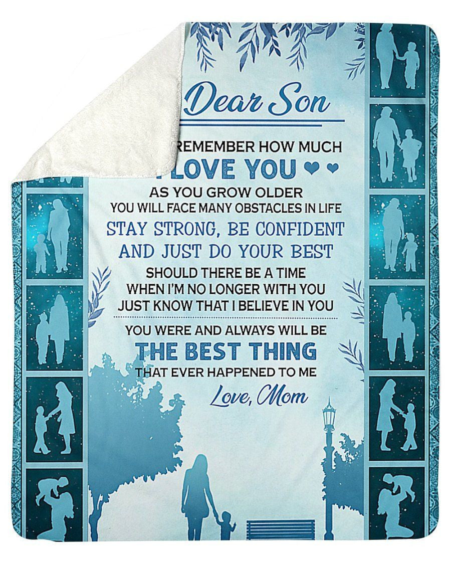 My Dear Son Always Remember How Much I Love You Fleece Blanket