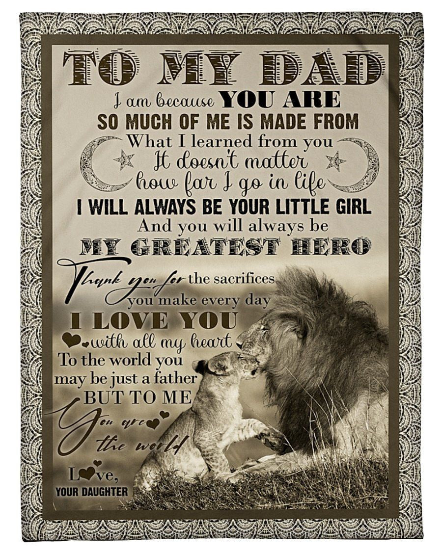You Are So Much Of Me Giving Dad Blanket Fleece Blanket