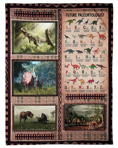 Future Paleontologist Custom Design For Dinosaur Lovers Fleece Blanket