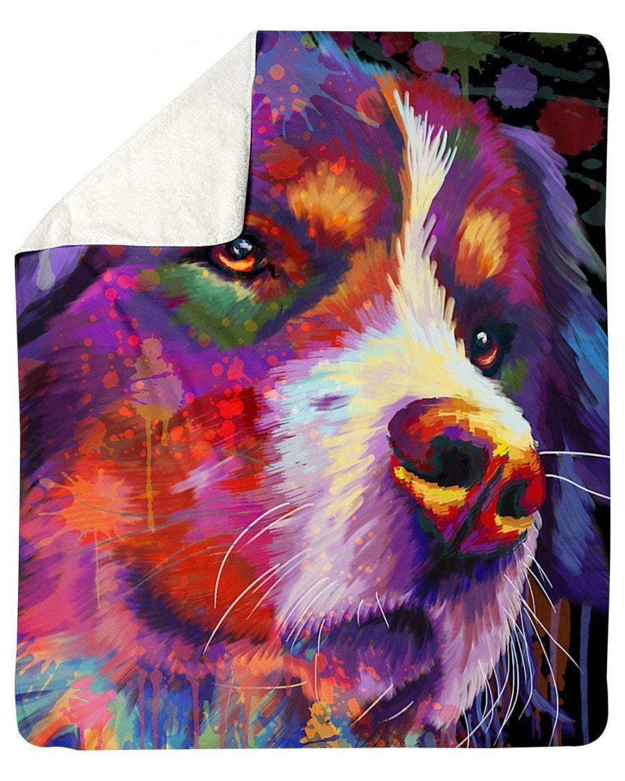 Bernese Mountain Water Color For Dog Lovers Fleece Blanket Sherpa Blanket