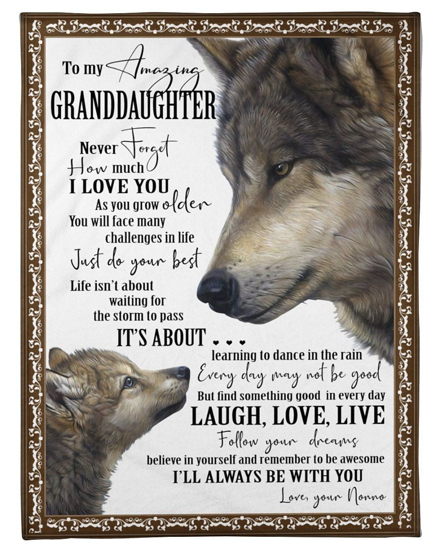 Love Nonno Reminds Granddaughter To Face Challenges With The Best Fleece Blanket