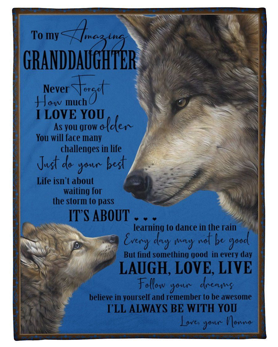 Love Nonno Reminds Granddaughter To Face Challenges With The Best Fleece Blanket