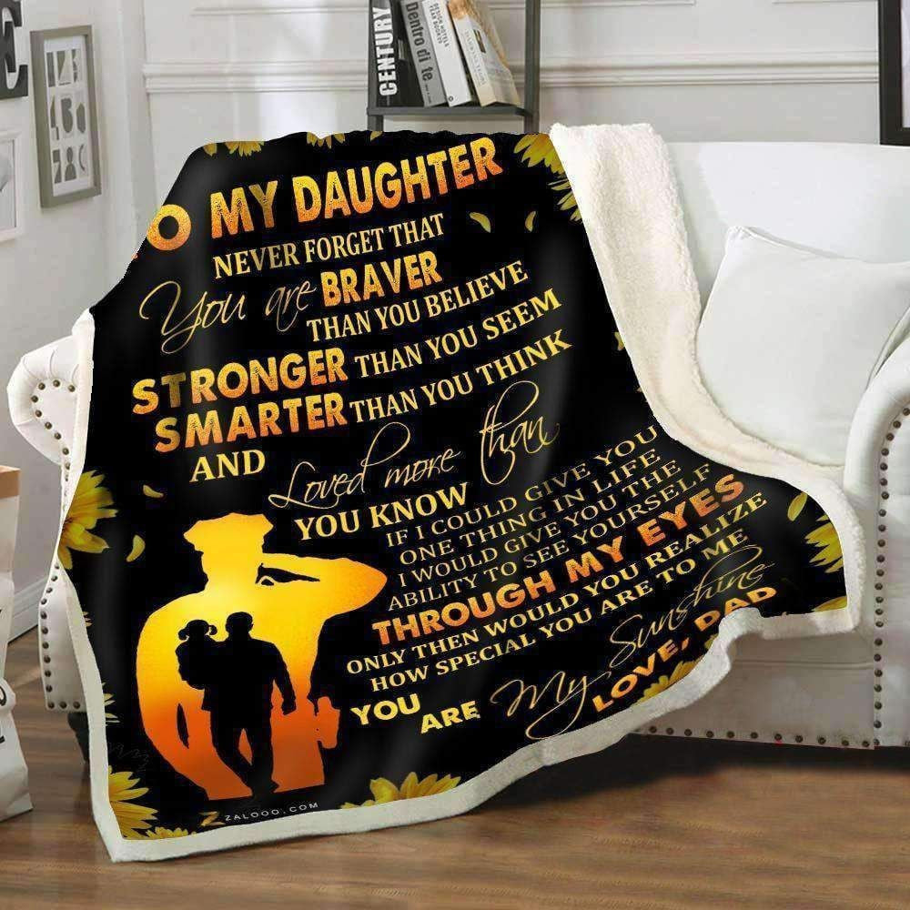 Dad Gift For Daughter Blanket You Are Smarter Than You Think