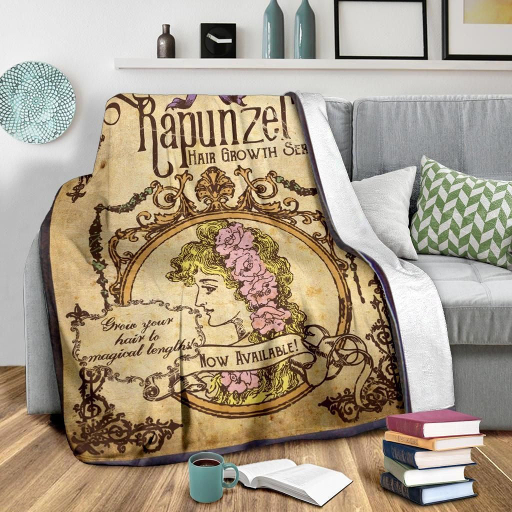 Vintage Rapunzel For Bedding Decor Fleece Blanket