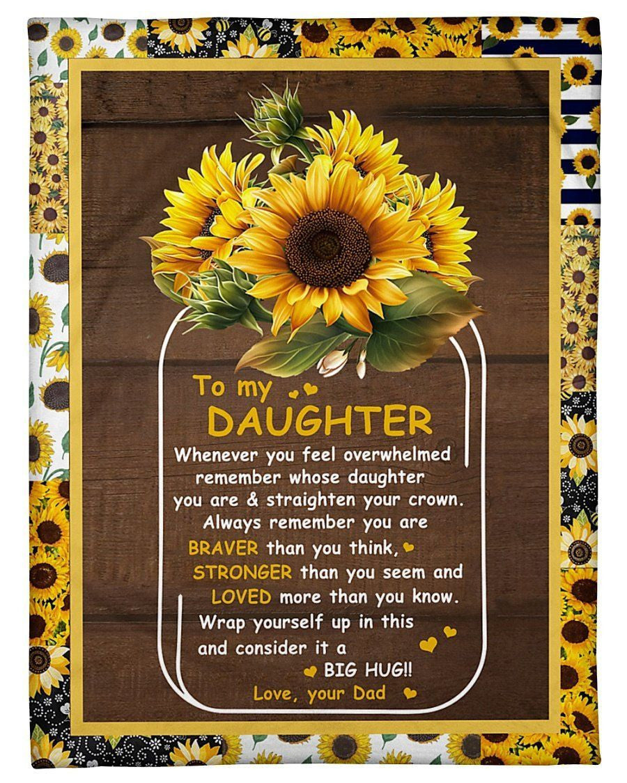 To Daughter Wrap Yourself Up In This Gift Consider It A Hug Fleece Blanket Fleece Blanket