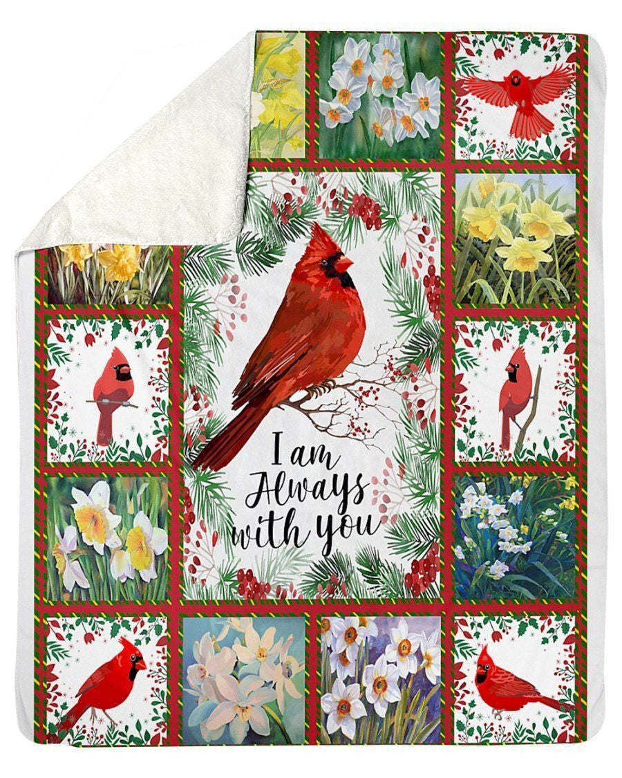 I Am Always With You With Flowers Best Gift For Bird Lovers Fleece Blanket