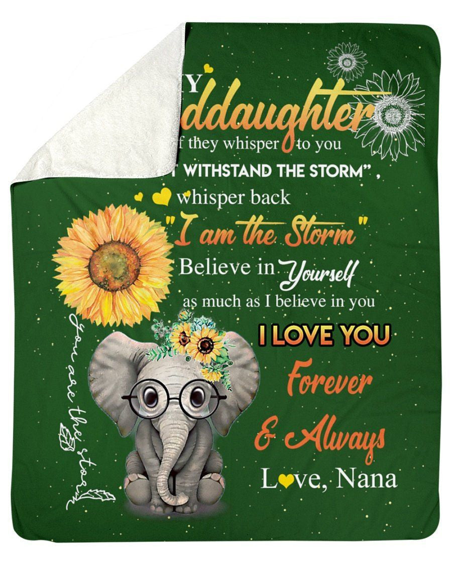 I Love You Forever And Always Great Gift Form Nana To Granddaughter Fleece Blanket