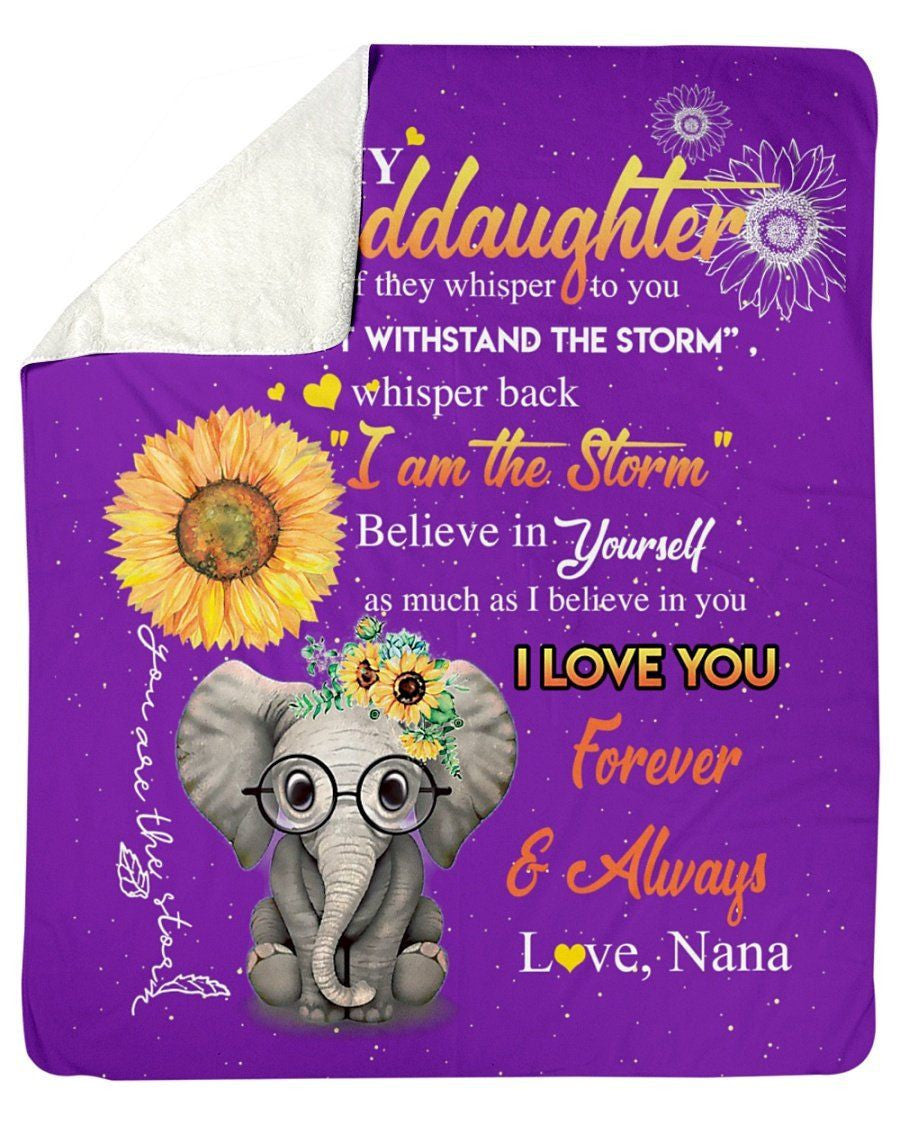 I Love You Forever And Always Great Gift Form Nana To Granddaughter Fleece Blanket