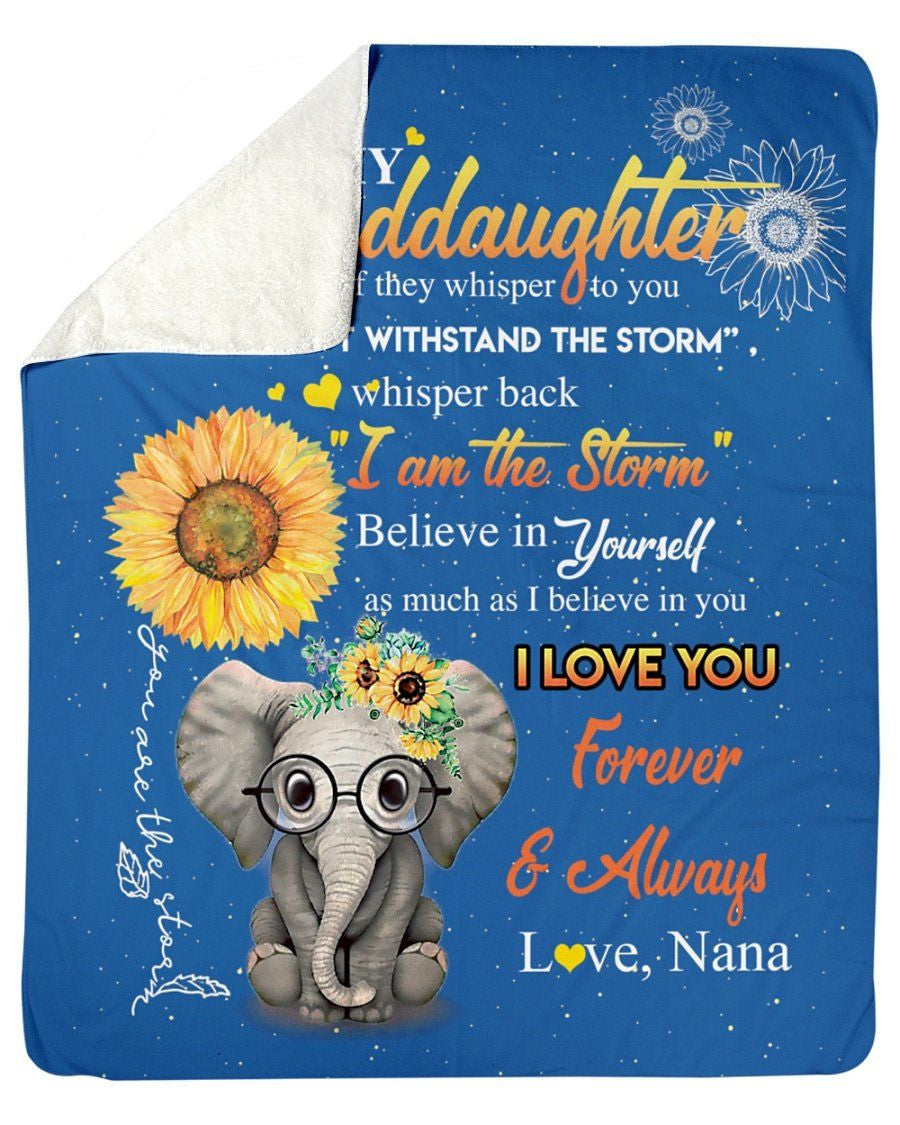 I Love You Forever And Always Great Gift Form Nana To Granddaughter Fleece Blanket