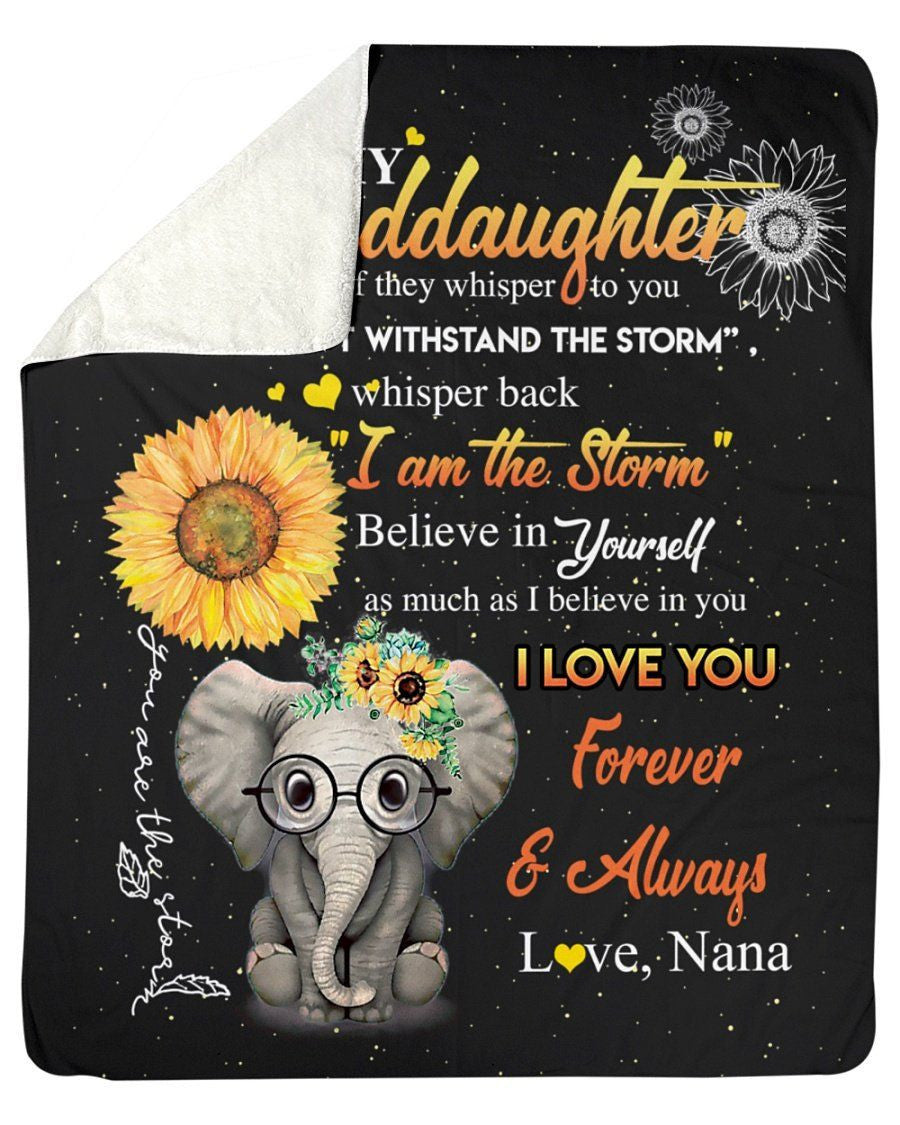 I Love You Forever And Always Great Gift Form Nana To Granddaughter Fleece Blanket