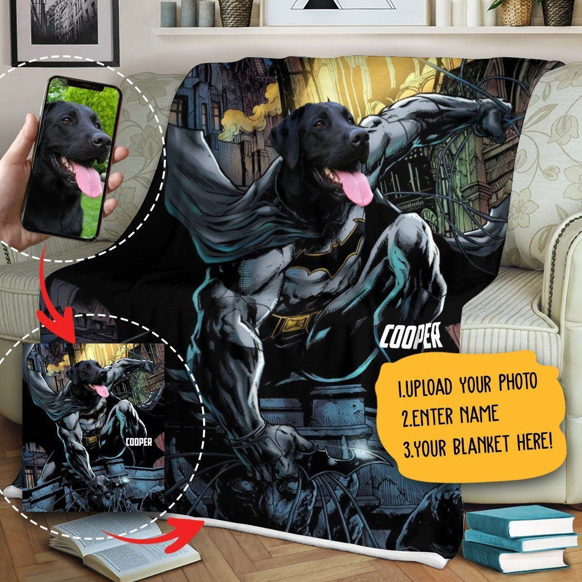 Super Dog Christmas Gift For Dog Lover Fleece Blanket