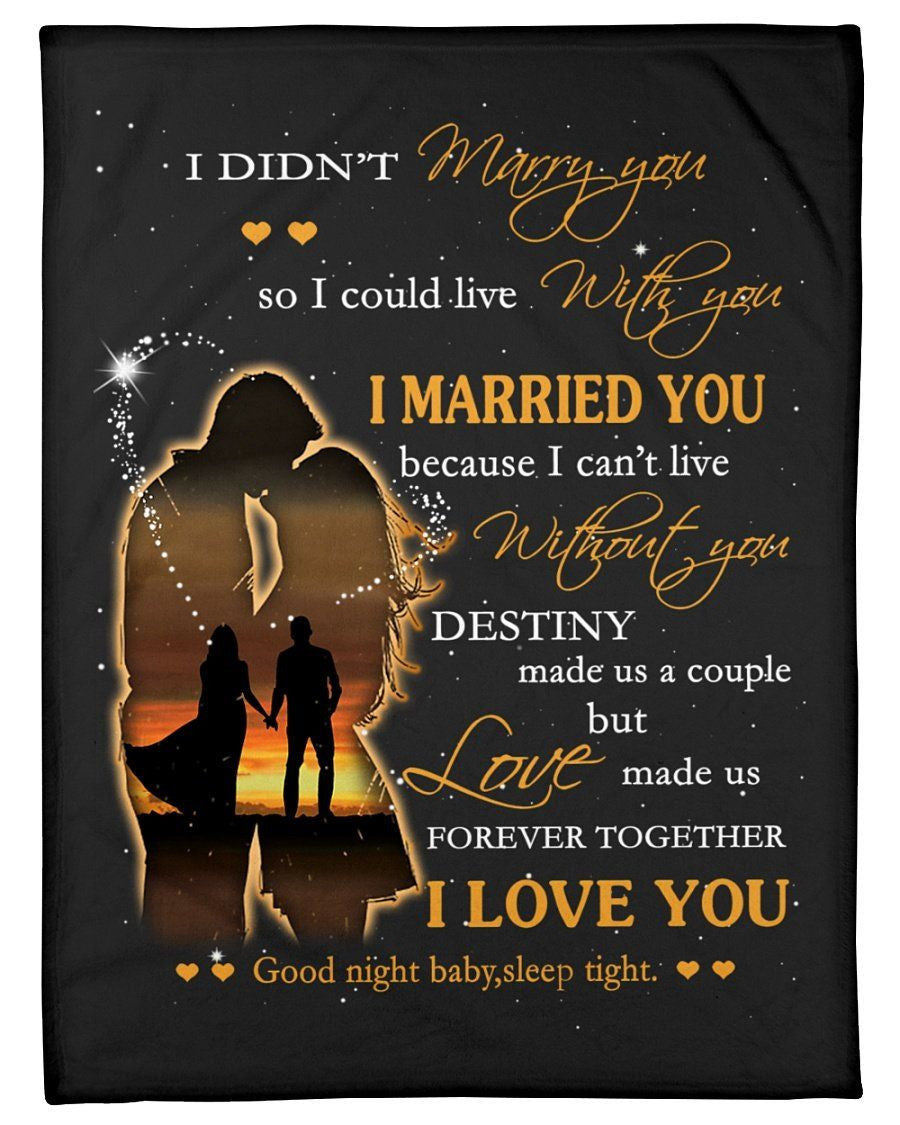You Are My Destiny Love Made Us Forever And Together Custom Design Fleece Blanket