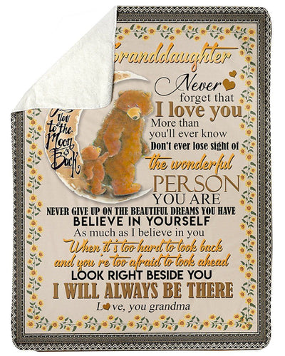 Bears Grandma To Granddaughter Trending For Family Fleece Blanket