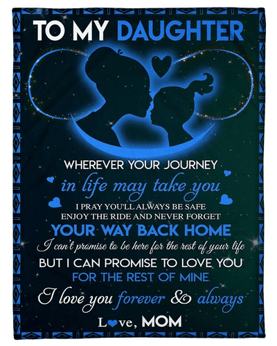 Message From Mom To My Daughter Fleece Blanket