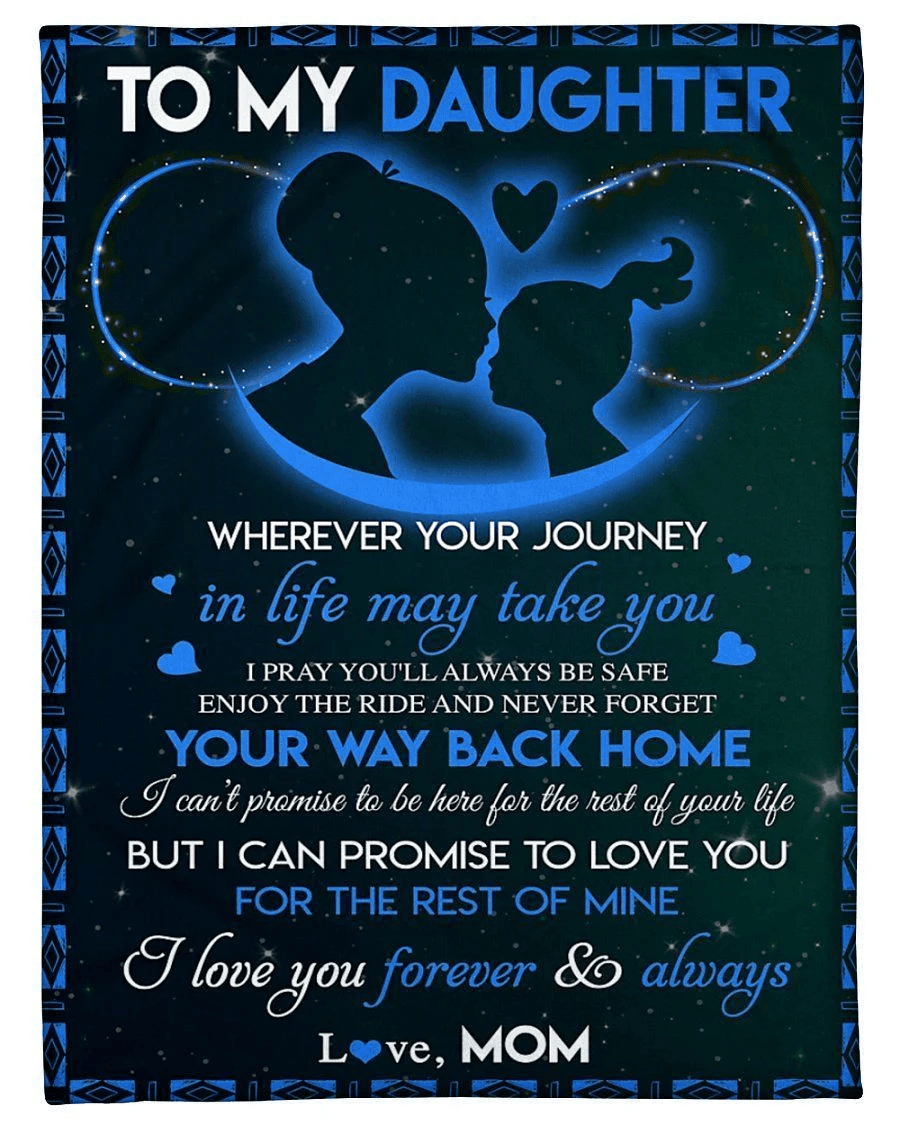 Message From Mom To My Daughter Fleece Blanket