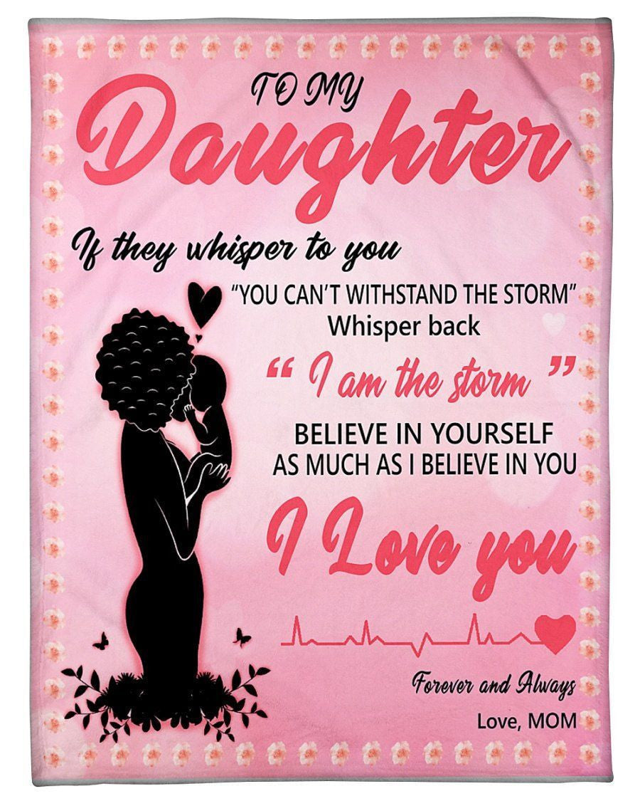 To My Daughter I Love You Forever And Always Pink Fleece Blanket Fleece Blanket