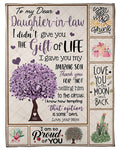 Lovely Message To Daughter-in-law Gifts For Daughter-in-law Fleece Blanket