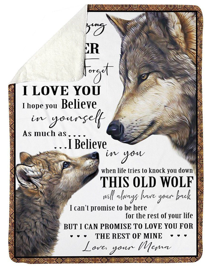 Mema Gift For Granddaughter Never Forget How Much I Love You Fleece Blanket