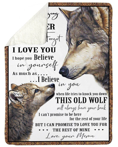 Mema Gift For Granddaughter Never Forget How Much I Love You Fleece Blanket