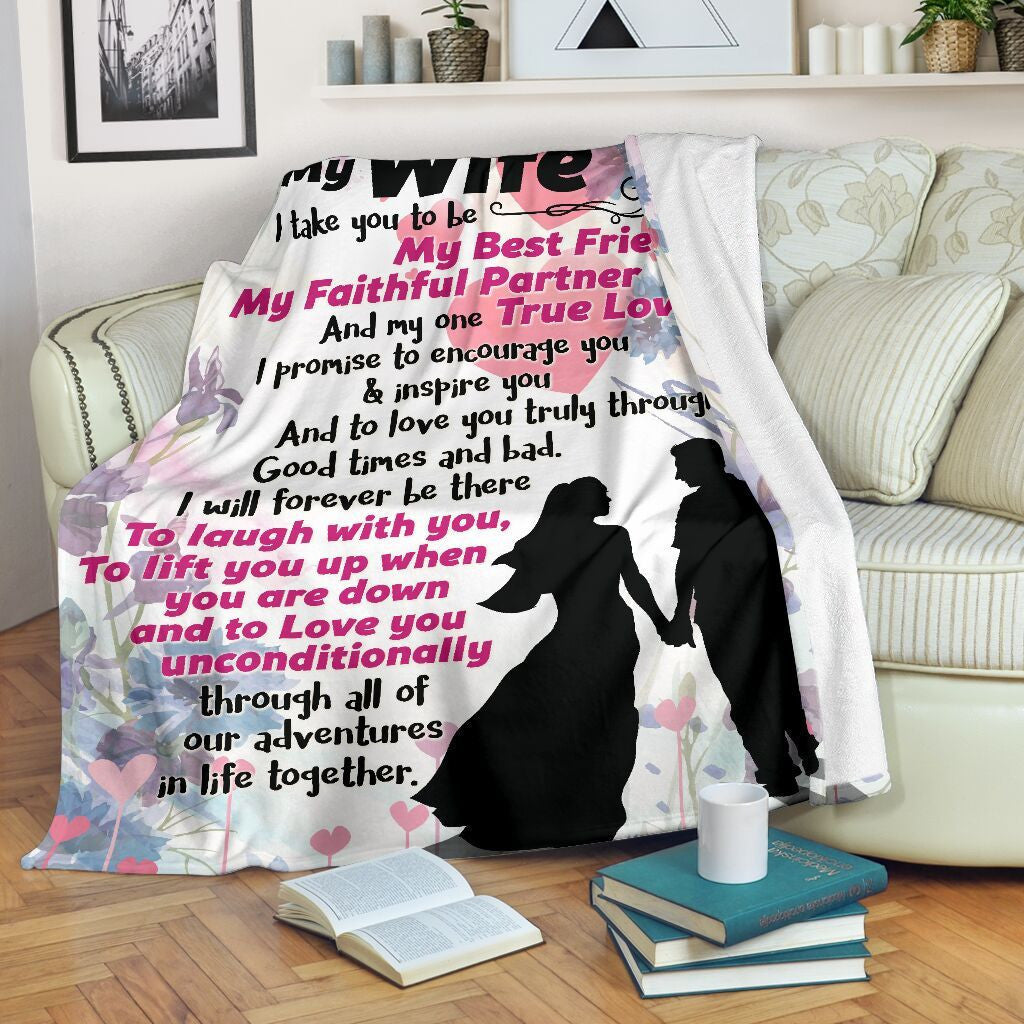 My Faithful Partner Love Fleece Blanket Gift For Wife Fleece Blanket