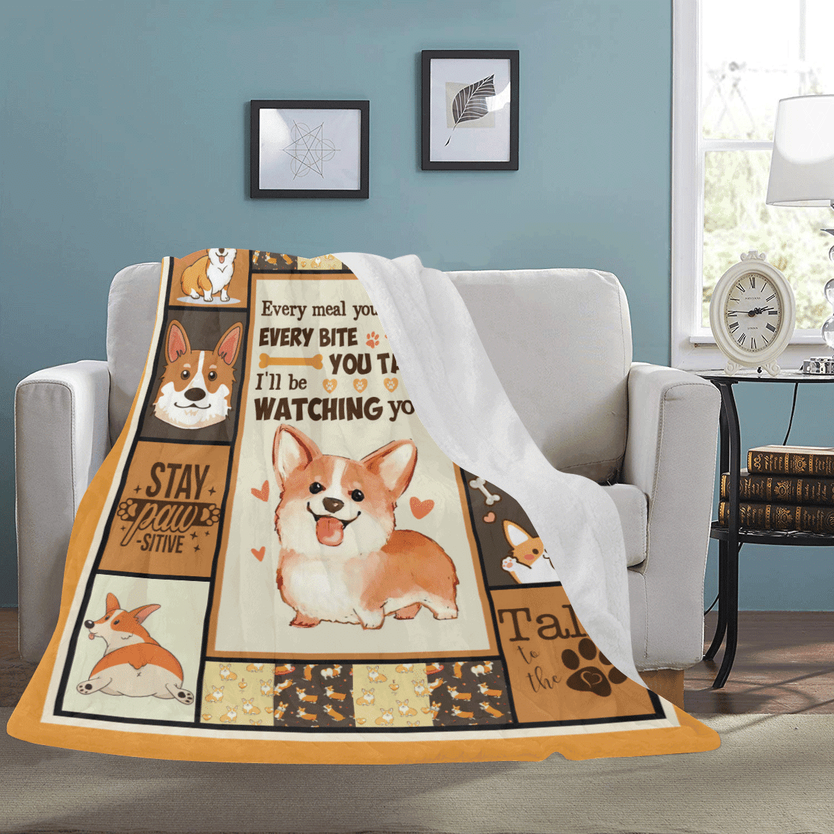 Every Meal You Make Corgi Dog Fleece Blanket
