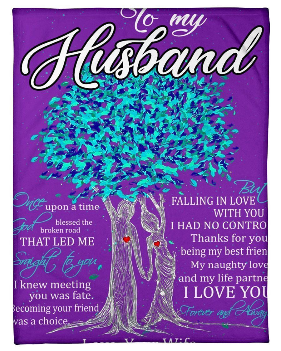 Marriage Anniversary Gift To My Husband Fleece Blanket
