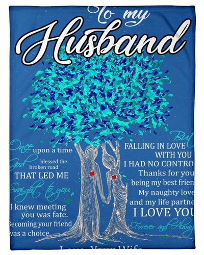 Marriage Anniversary Gift To My Husband Fleece Blanket