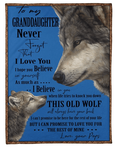 Never Forget That I Love You Lovely Message From Pops For Granddaughters Fleece Blanket