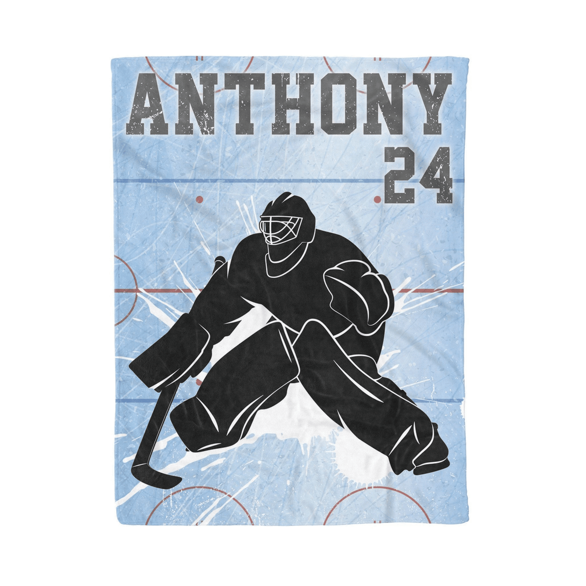 Custom Hockey Goalie With Rink Blanket