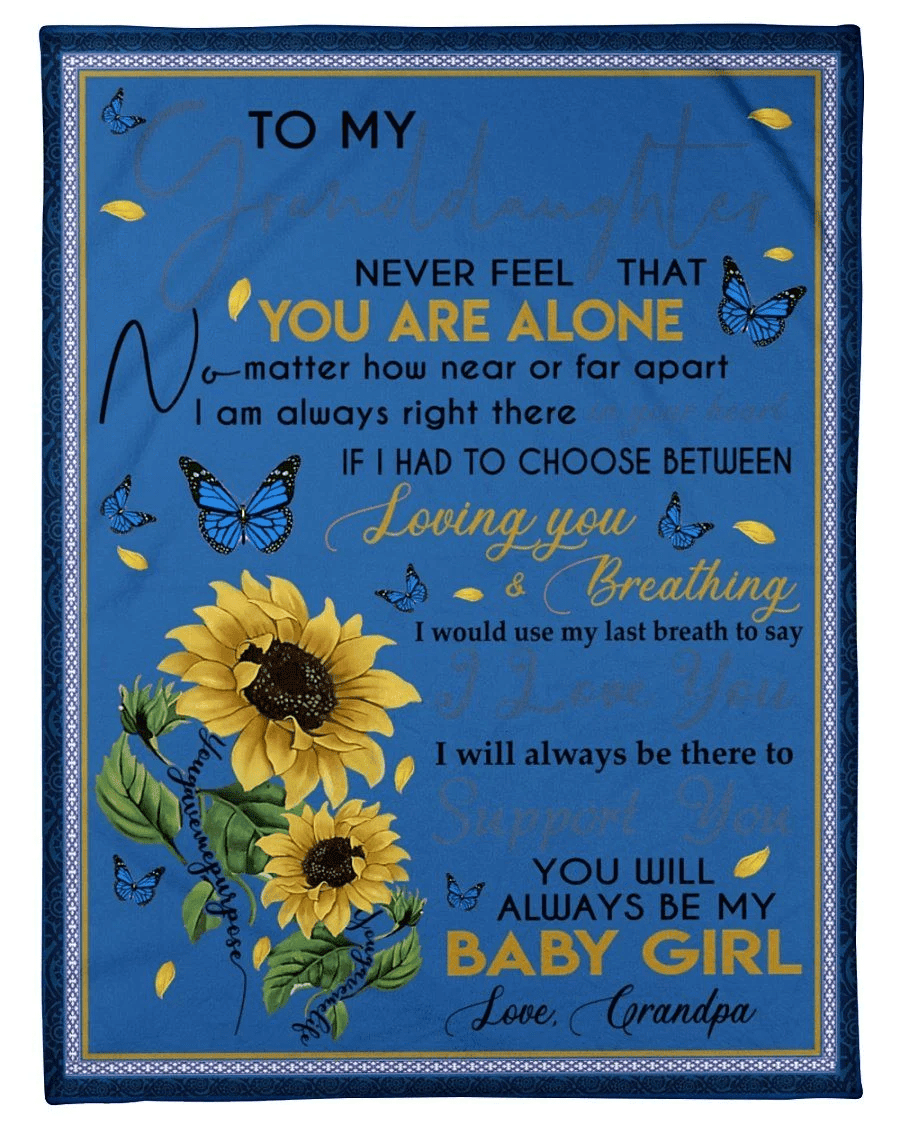 You Are My Sunshine Lovely Message Gifts For Granddaughter Fleece Blanket