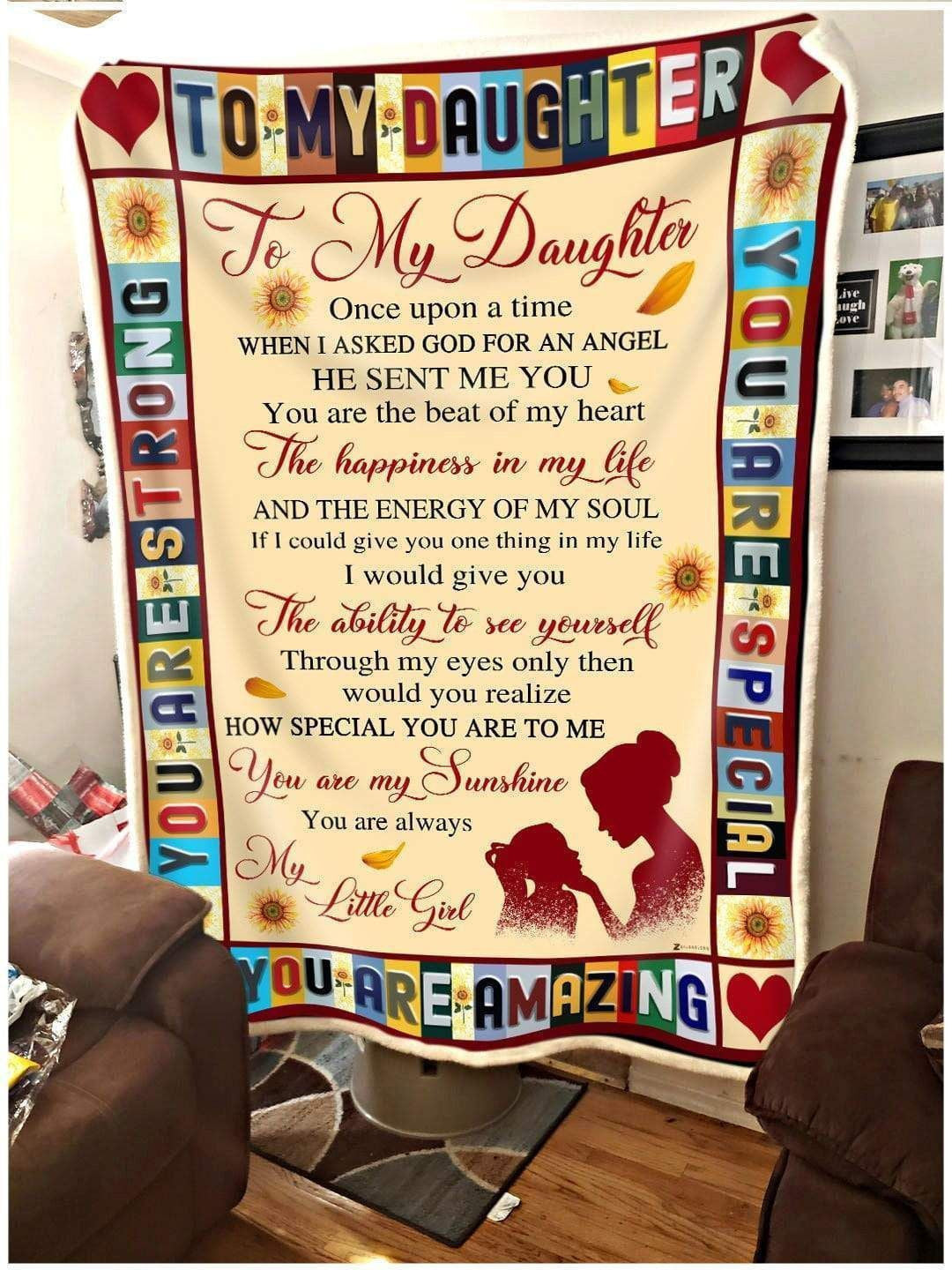 You Are The Best Of My Heart Giving Daughter Blanket