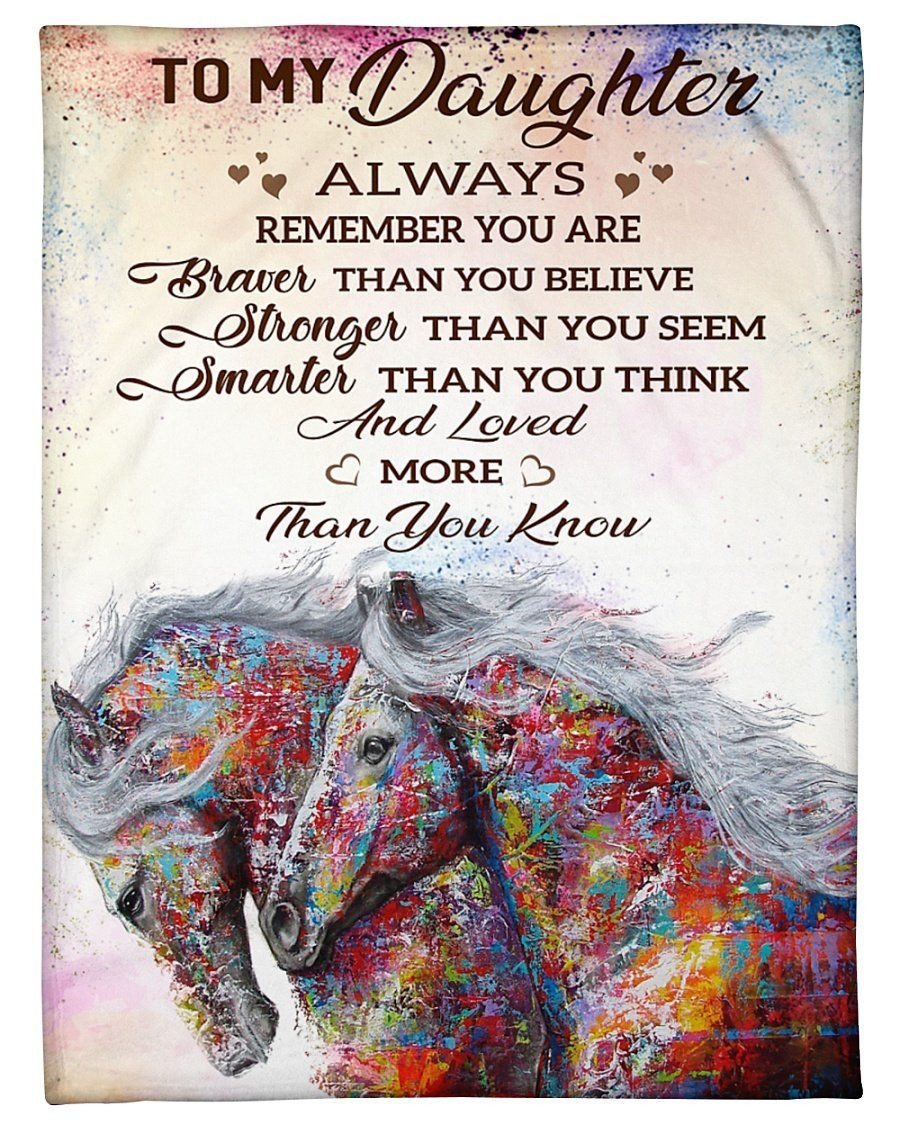 To My Daughter Braver Stronger And Smarter Fleece Blanket