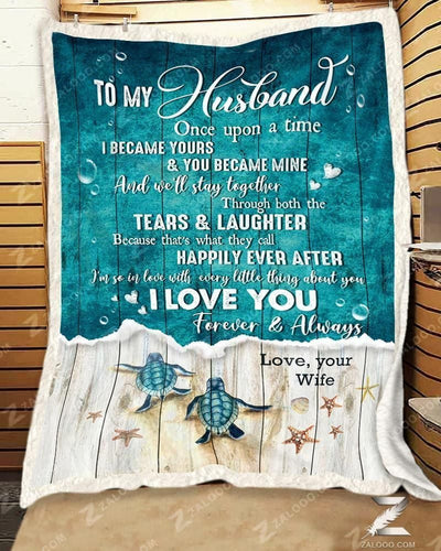 Blanket Gift For Husband Love You Forever And Always Turtle