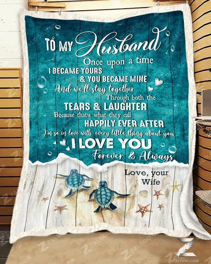 Blanket Gift For Husband Love You Forever And Always Turtle