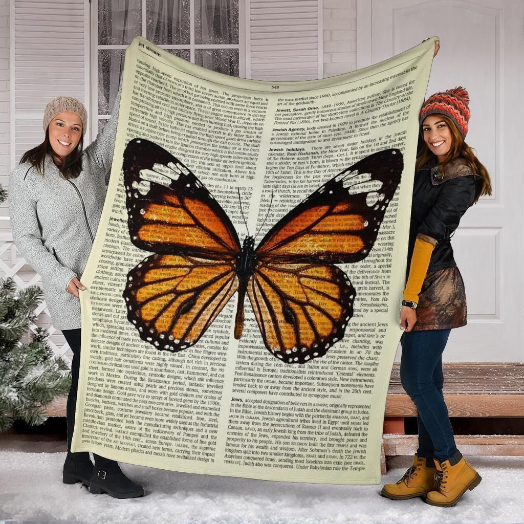 Monarch Butterfly Fleece Blanket For Butterfly Lovers