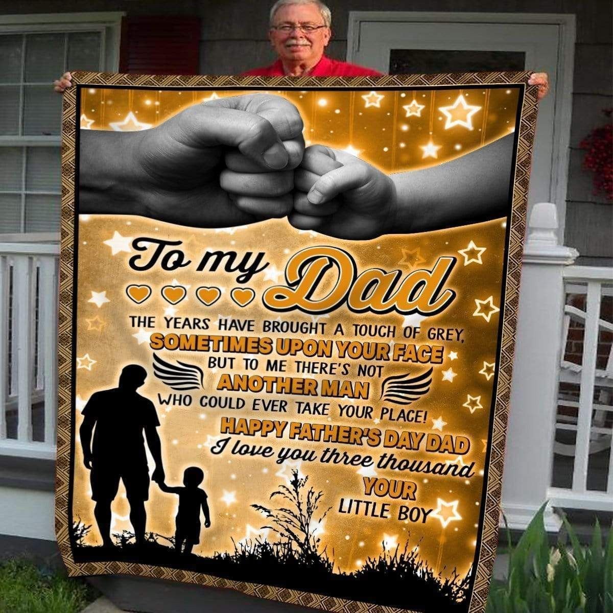 Love You 3000 Fleece Blanket Gift For Dad