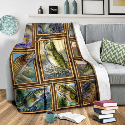 3d Smallmouth Bass Fish Fishing Gift Fleece Blanket