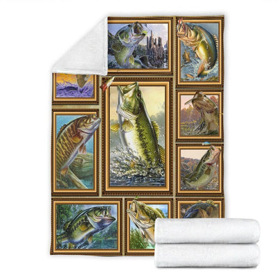 3d Smallmouth Bass Fish Fishing Gift Fleece Blanket