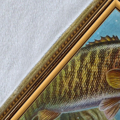 3d Smallmouth Bass Fish Fishing Gift Fleece Blanket