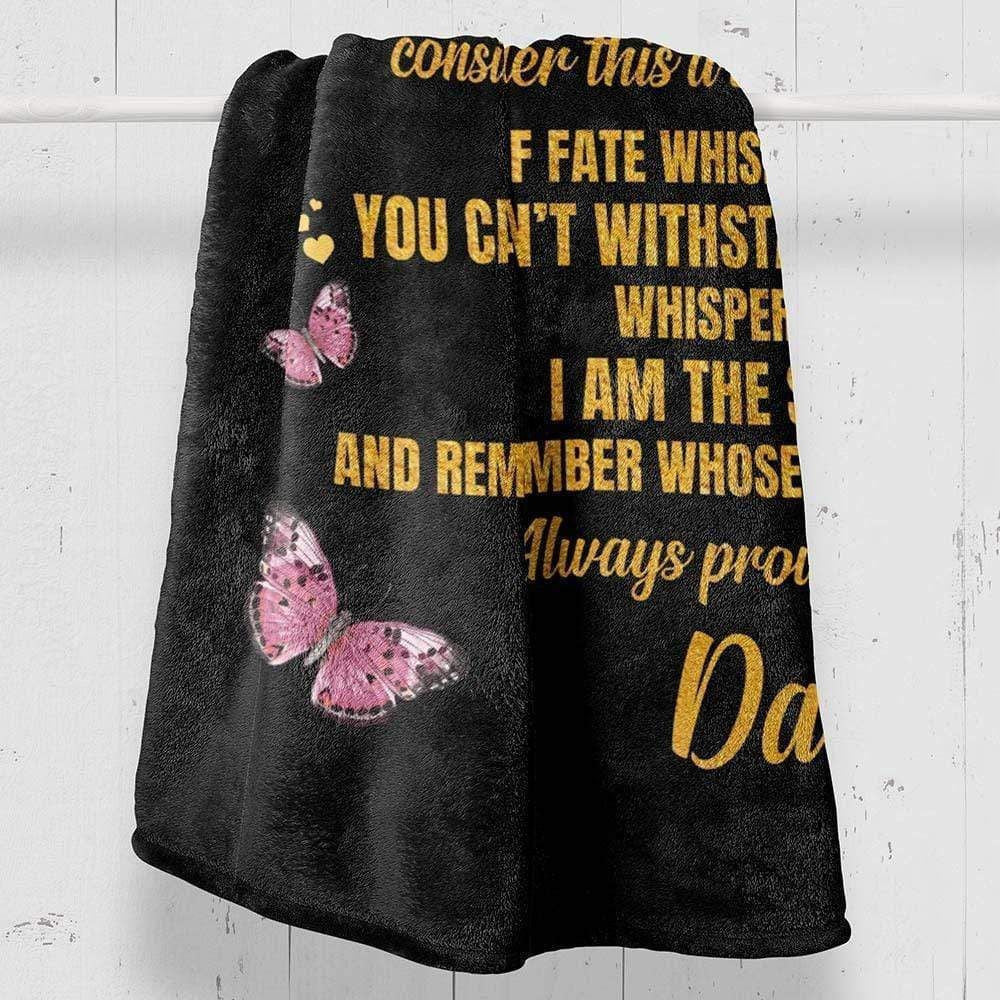 To My Daughter I Am The Storm Soft Fleece Blanket