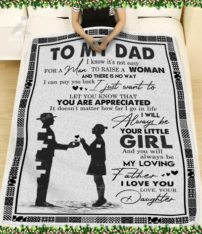 Gift For Daddy From Daughter Blanket You're Always Be My Loving