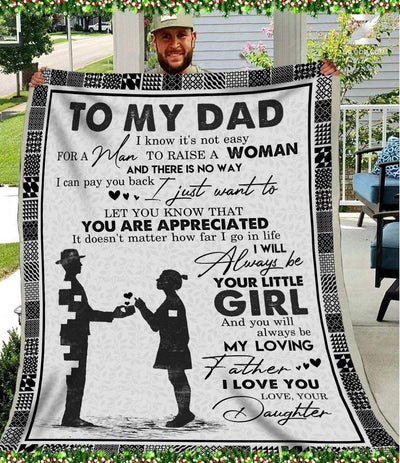 Gift For Daddy From Daughter Blanket You're Always Be My Loving