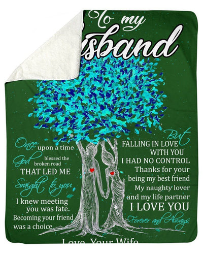 Marriage Anniversary Gift To My Husband Fleece Blanket
