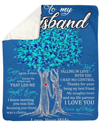 Marriage Anniversary Gift To My Husband Fleece Blanket